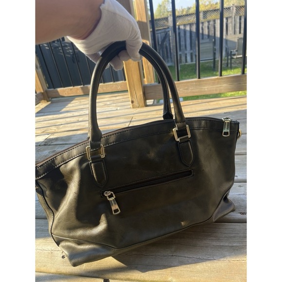 London Fog Benson Dome Green Satchel Purse - Picture 7 of 10